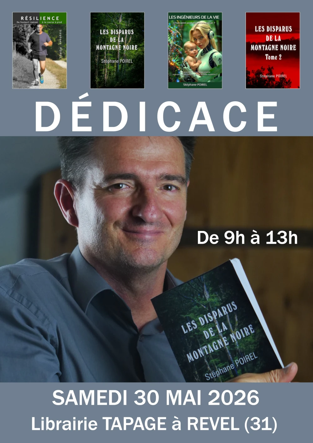 Dédicace de Stéphane POIREL à la Librairie TAPAGE Dédicace de Stéphane POIREL à la Librairie TAPAGE